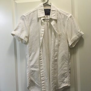 Short-sleeve American Eagle Button-Up Shirt